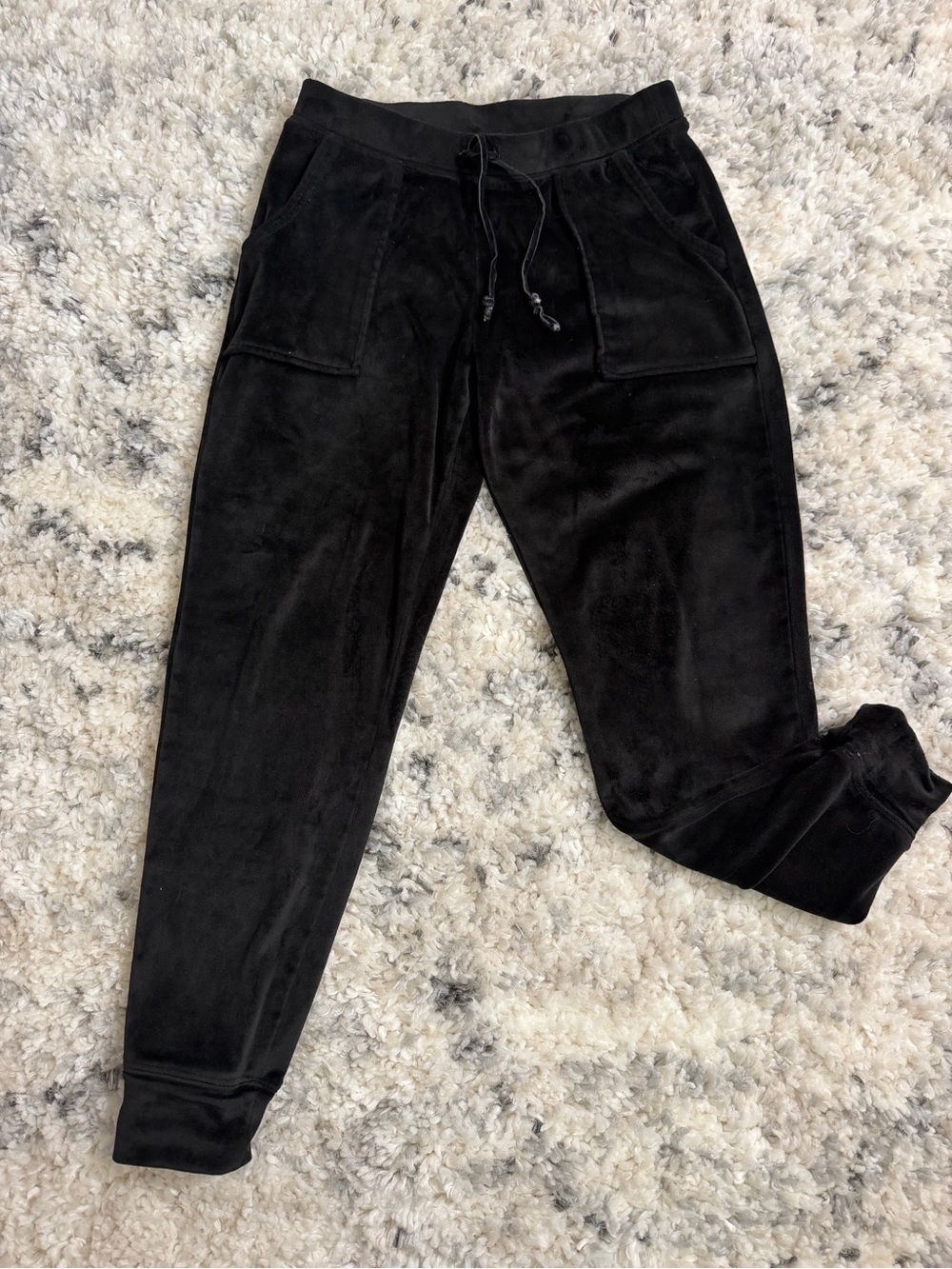 House of Harlow 1960 Black Velour Jogger Pants